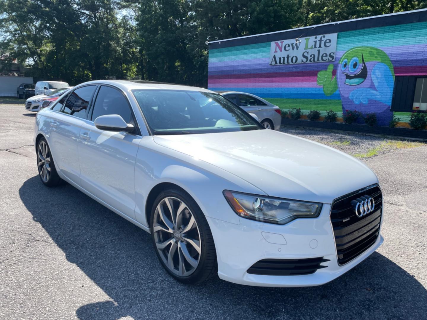 2015 WHITE AUDI A6 2.0T QUATTRO PREMIUM PLUS (WAUGFAFC4FN) with an 2.0L engine, Automatic transmission, located at 5103 Dorchester Rd., Charleston, SC, 29418-5607, (843) 767-1122, 36.245171, -115.228050 - Photo#0